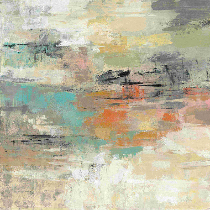 «Gentle Gaze» par Silvia Vassileva - peinture sur toile tendue, H 36 po x l 36 po, Cadre simple érable érable, Non