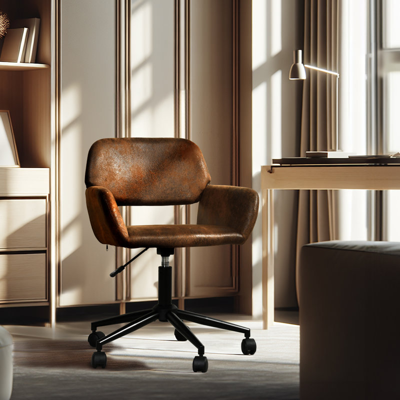 George Oliver Alison Suede and Polyurethane Task Chair