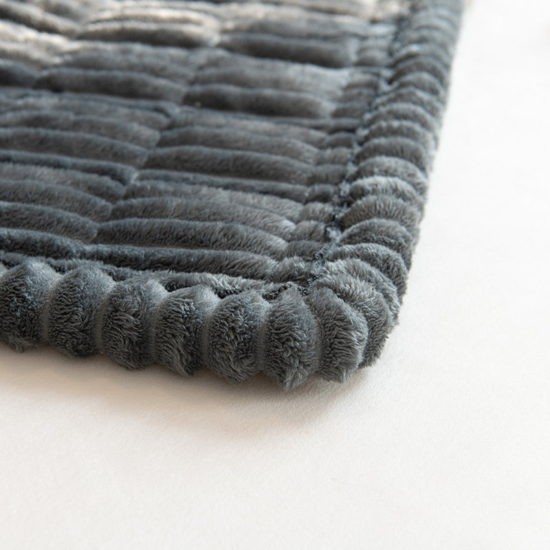 Housse pour canapé en velours côtelé doux, H 1,2 po x l 71 po x P 27,5 po, Velours côtelé gris foncé