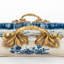 Porcelain Tray with Bronze Handles - Songbird Garden