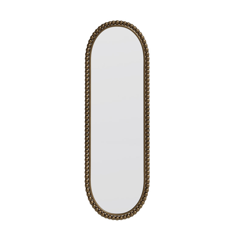 Miroir rétro en fer avec finition antique, Doré