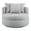 Fauteuil pivotant surdimensionné douillet et confortable avec siège à ressorts, gris, 32 po Fauteuil confortable à hauteur de bras, entièrement assemblé