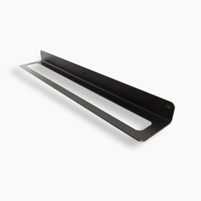 Porte-serviettes de bain mural moderne - barre simple, Noir, 18"
