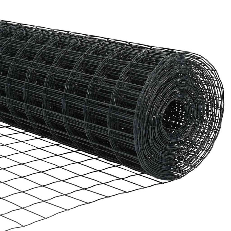 Vidaxl Fence With Posts Steel, Grey, 120cm H x 1000cm W x 2.7cm D