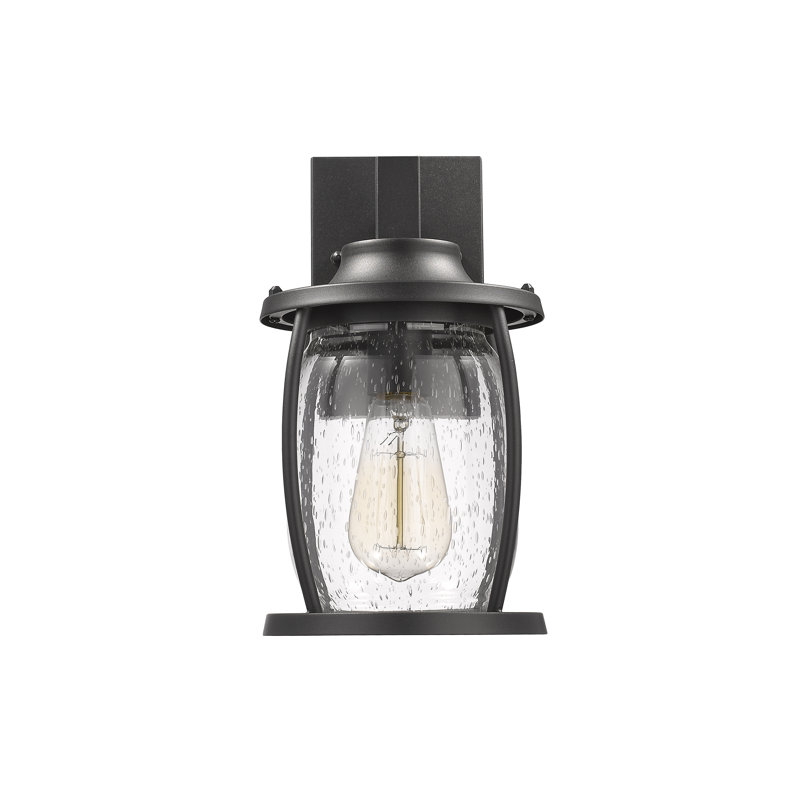 Dunnam Wall Light, 11.5" H x 6.5" W x 8" D, Textured Black