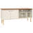 Mid-Century Modern Console TV Stand for 55" TV with Shelves - Latte/Brown-55919724