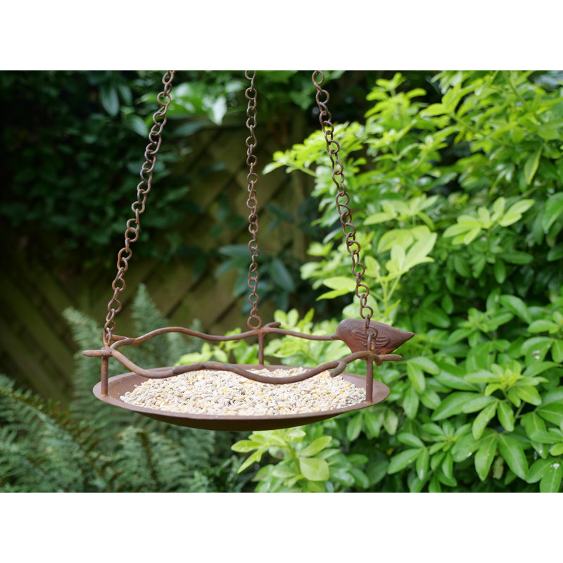 Bercht Metal Hanging Tray Bird Feeder