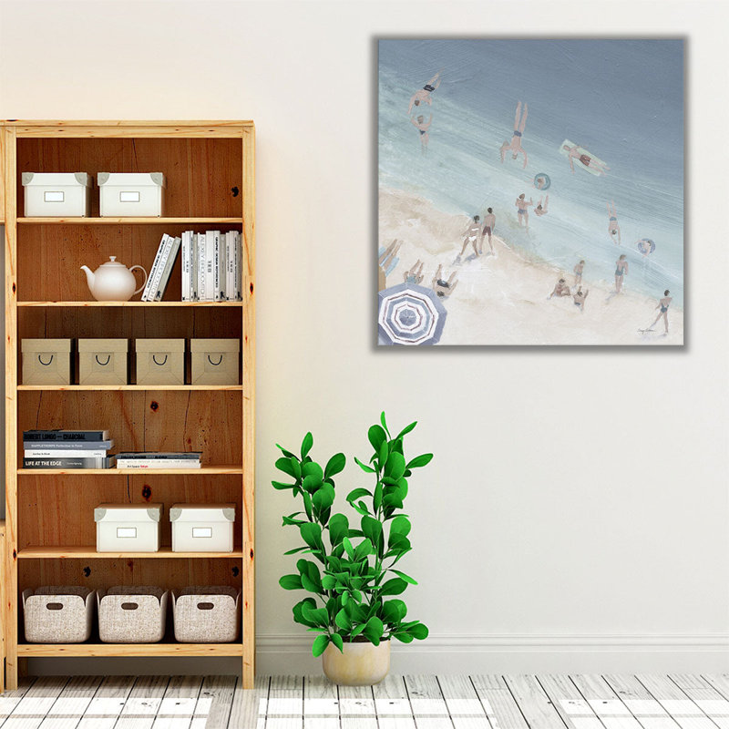 «Cool Blue Beach», reproduction d'art sur toile, H 40 po x l 40 po