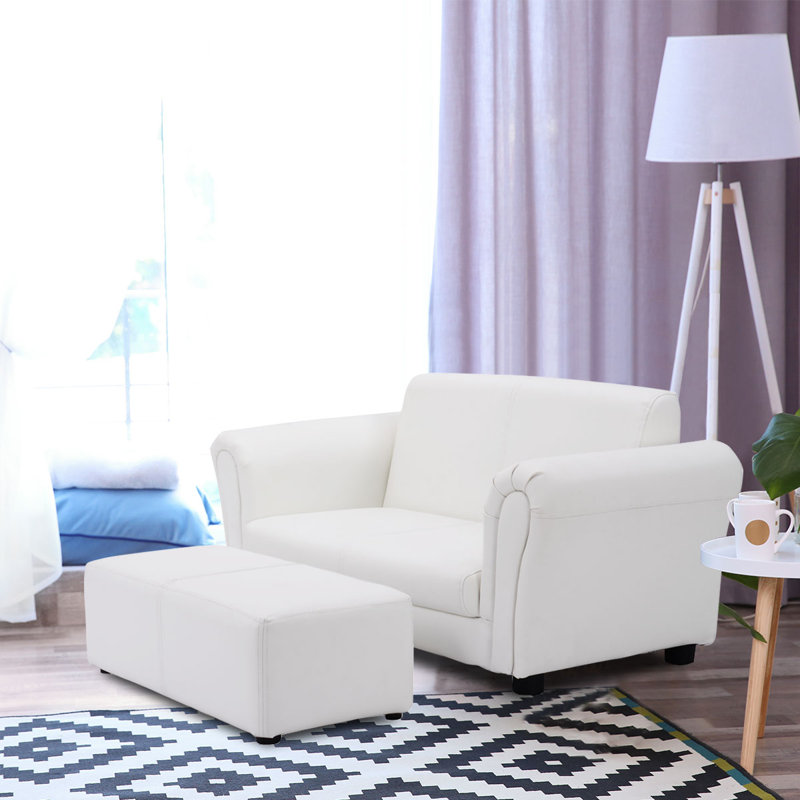 Club pour enfants et repose-pieds Lach, blanc