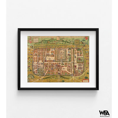 Antique Map Of Jerusalem, Earth Tone Print, Neutral Religious Decor, Old Map Wall Art, Ancient City Map, Religious Art Print,God House Decor