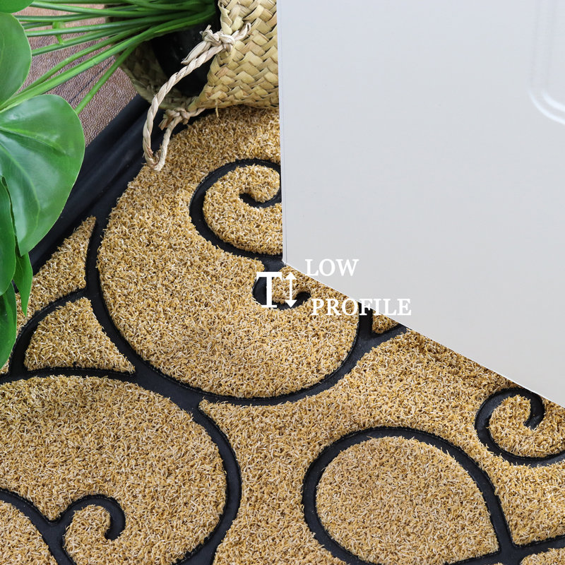 Filion Durable Non-Slip Door Mat, Khaki, 43.2cm W x 76.2cm L