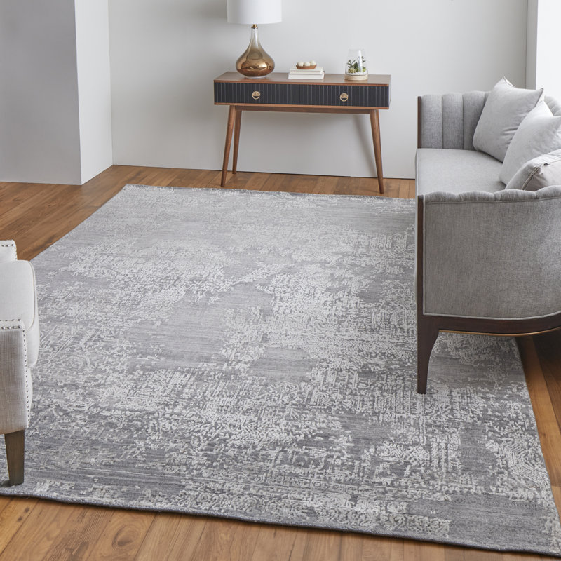 Viscose Abstract Indoor Rug, Runner 2'6" x 10'