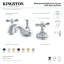 Robinet de salle de bain espacé à 2 poignées et 3 poignées avec bonde escamotable en laiton Kingston-90613820