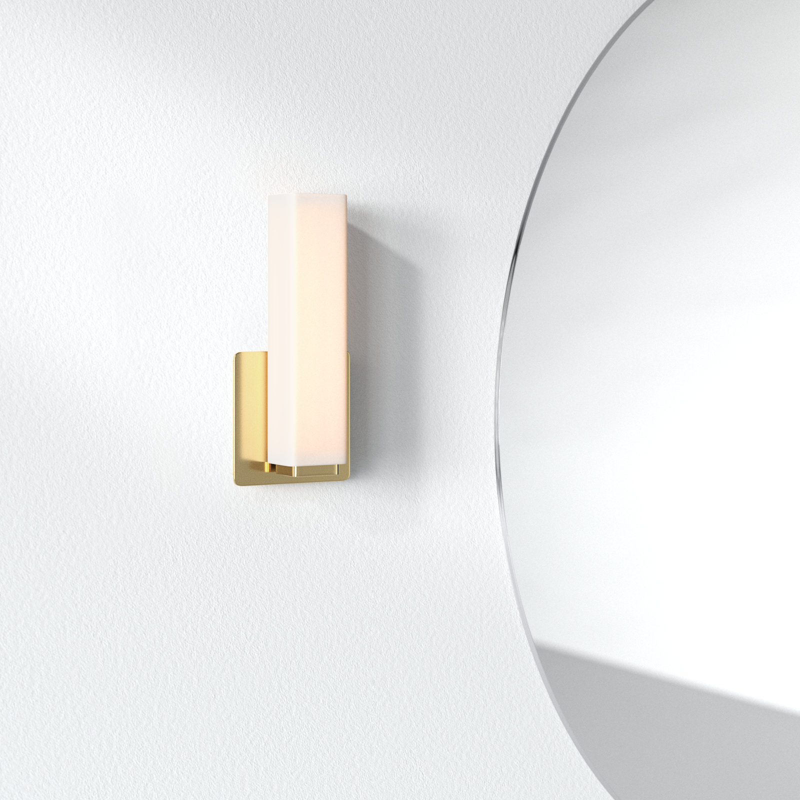 Erby 1-Light LED Flush Mount, 3500K, Brushed Brass, 15" H x 5" W x 3" D