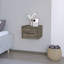 Table de chevet flottante Calion, chambre à coucher, brun foncé-1734229080