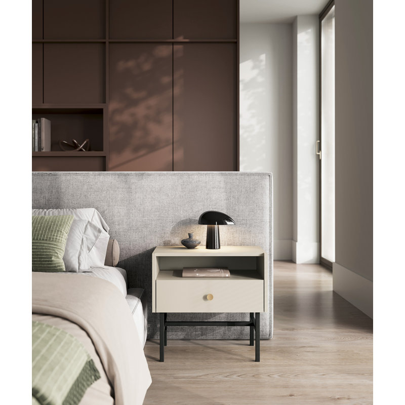 DIVIENNE bedside  table, Beige