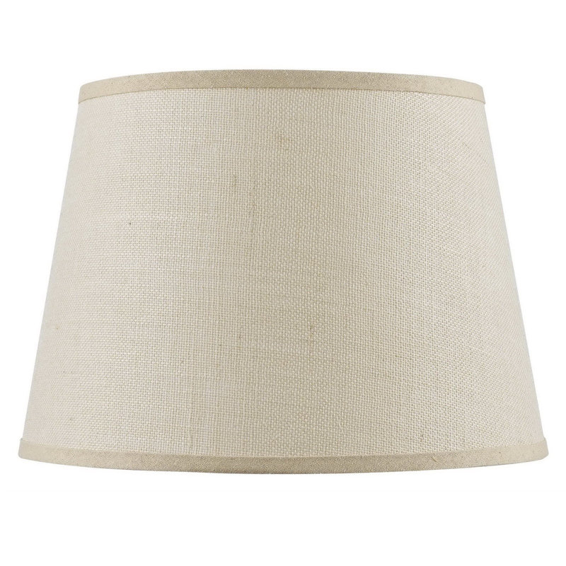 Abat-jour tambour en toile de jute brun clair