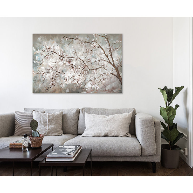 Magnolia Branch II - impression sur toile tendue, H 12 po x l 18 po x P 1,5 po