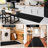 Runner Rugs for Hallway or Kitchen with Rubber Backing, Black 2'x41'-495631935