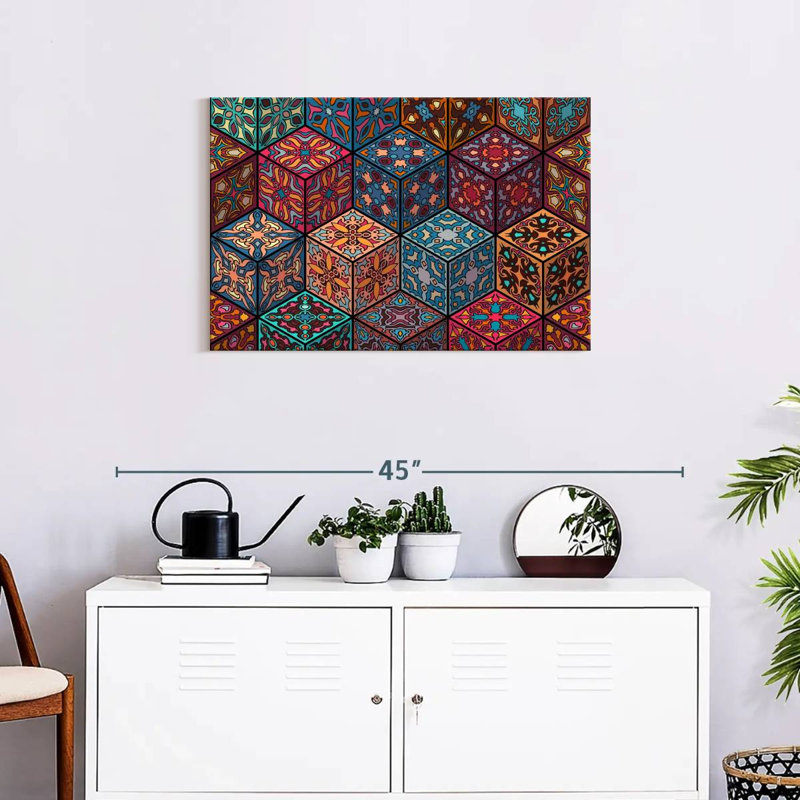 Kerner Mandala Cubes, 20" H x 30" W