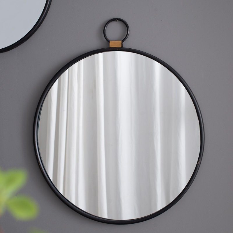 Miroir mural avec cadre noir