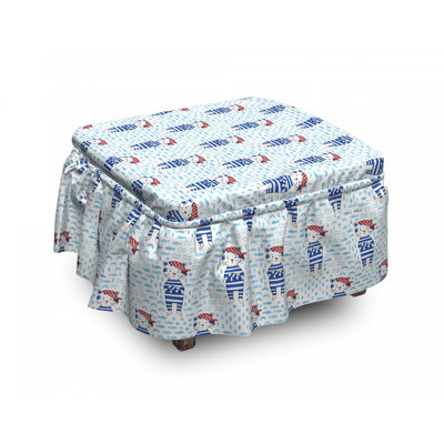Box Cushion Ottoman Slipcover