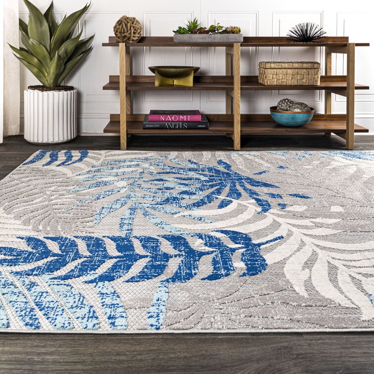 Shaver Floral Light Gray/Dark Brown Area Rug Bayou Breeze Rug Size: Rectangle 9'6 x 13'10