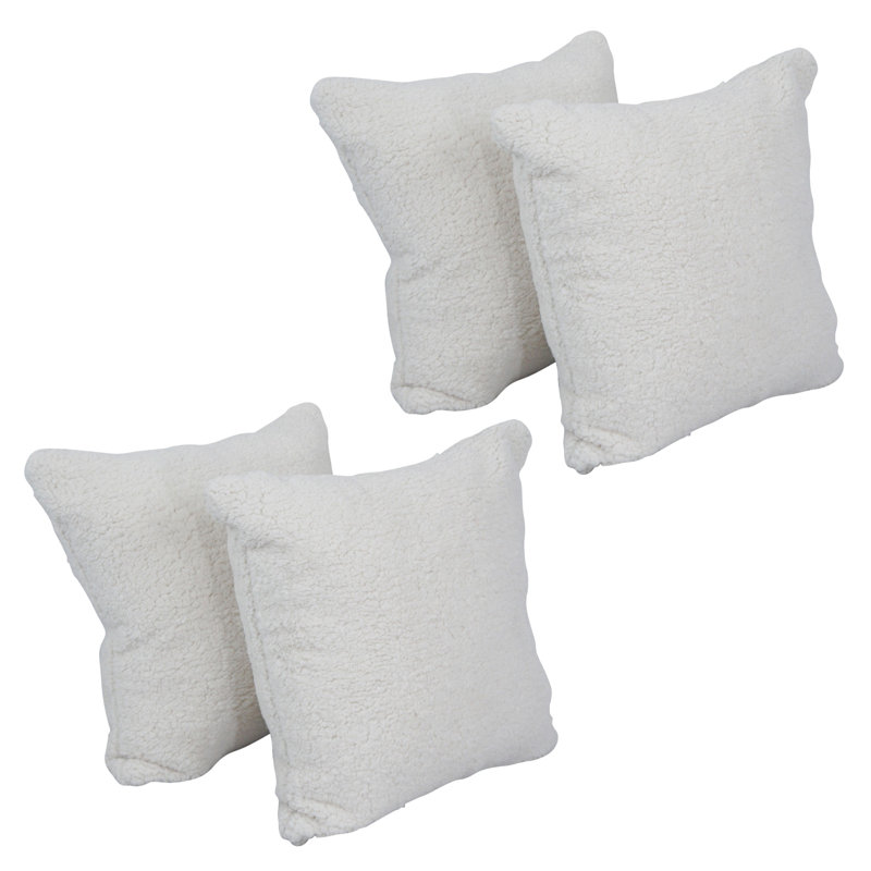 17-Inch Polyester Fur Throw Pillows