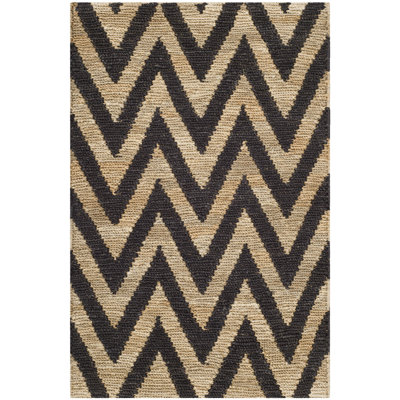 Louisos Hand Knotted Jute Chevron Rug