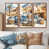 Toile avec cadre flottant brun