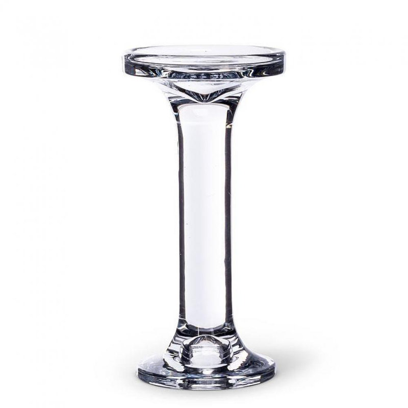 Glass Tabletop Taper, 7" H x 3.5" W x 3.5" D