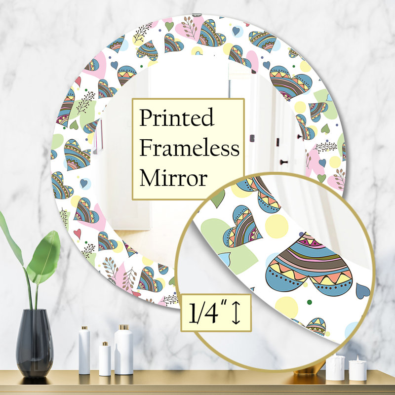  Miroir mural, H 31,5 po x l 31,5 po, Floral