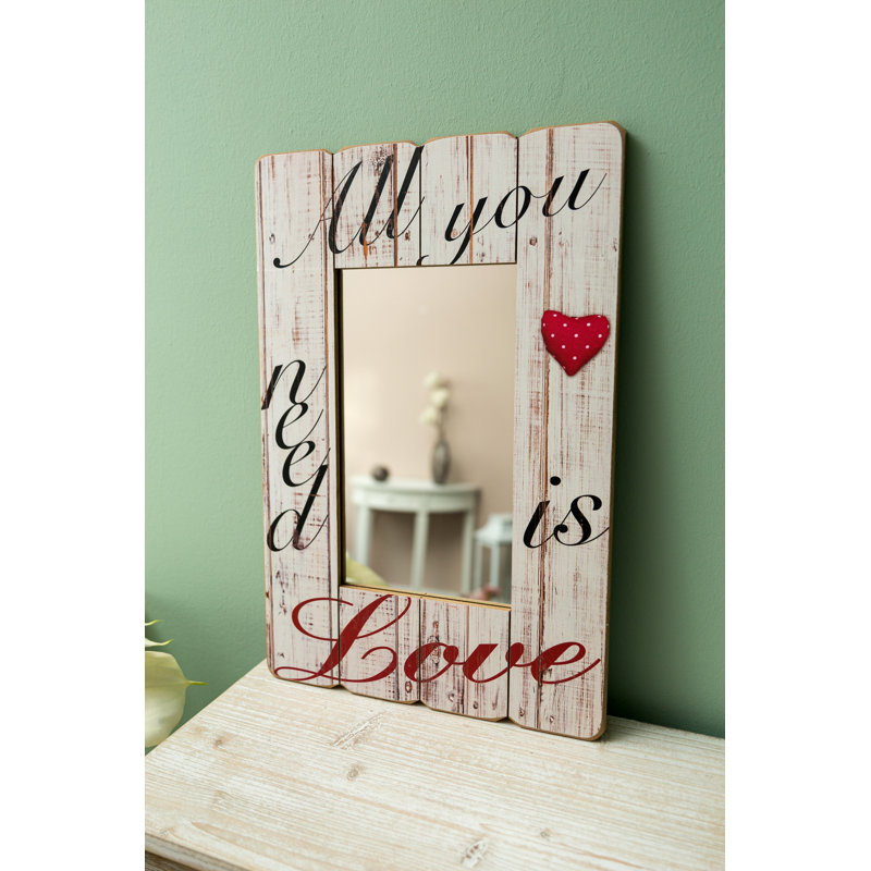 Clewiston Wood Flat Wall Mirror