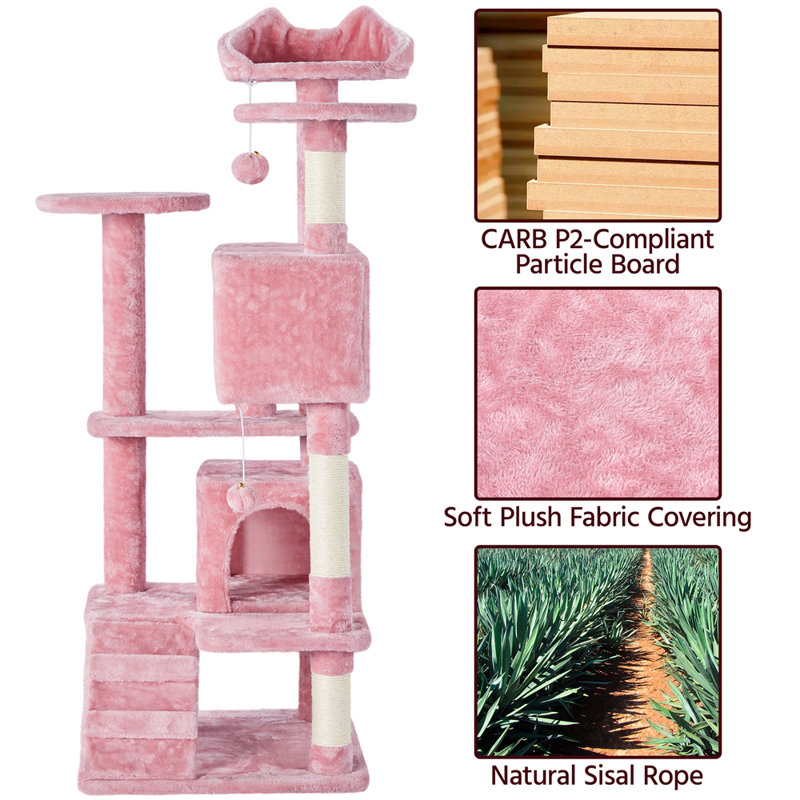 Multilevel  Cat Tree, Pink
