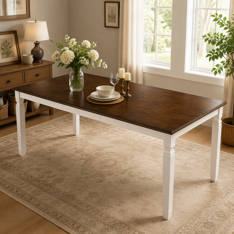 Dining Table, Beige et brun