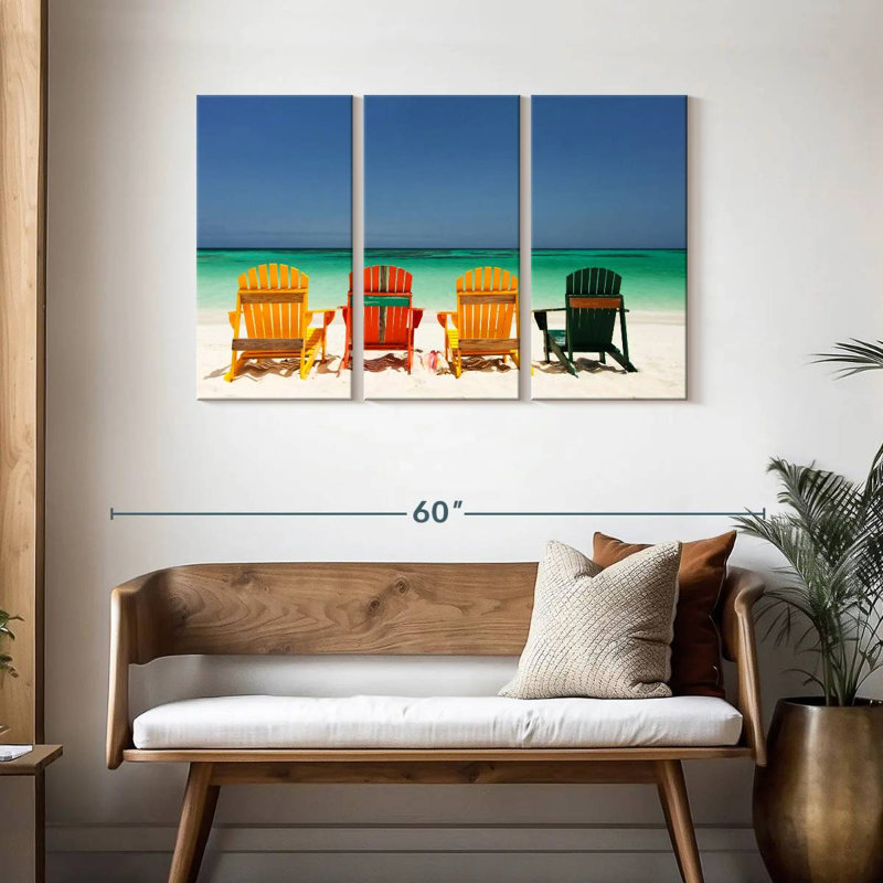 Chaises Gillard sur la plage des Caraïbes, H 28 po x l 45 po