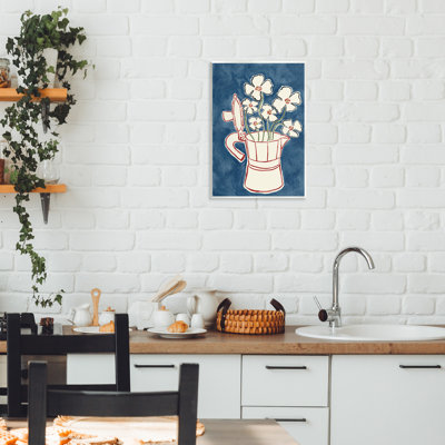 Moka Pot Flowers Wall Plaque, design by JJ Design House LLC