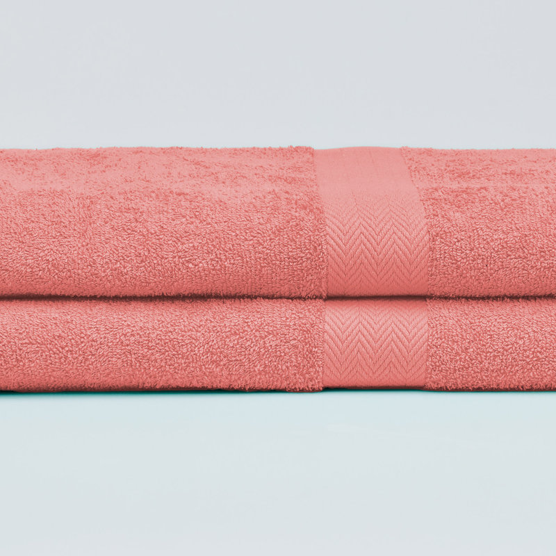 Deluxe 2-piece 100% Cotton Bath Shee In Dusty Rose, Dusty Rose