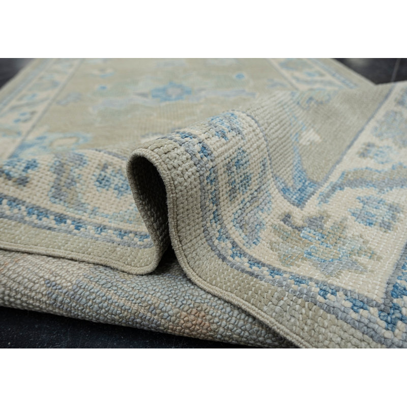 Tapis turc Oushak fait à la main 2 pi 8 po x 9 pi 11 po