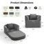 Fauteuil convertible 69,3 po-130126389
