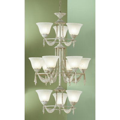 Saratoga 12 - Light Tiered Chandelier