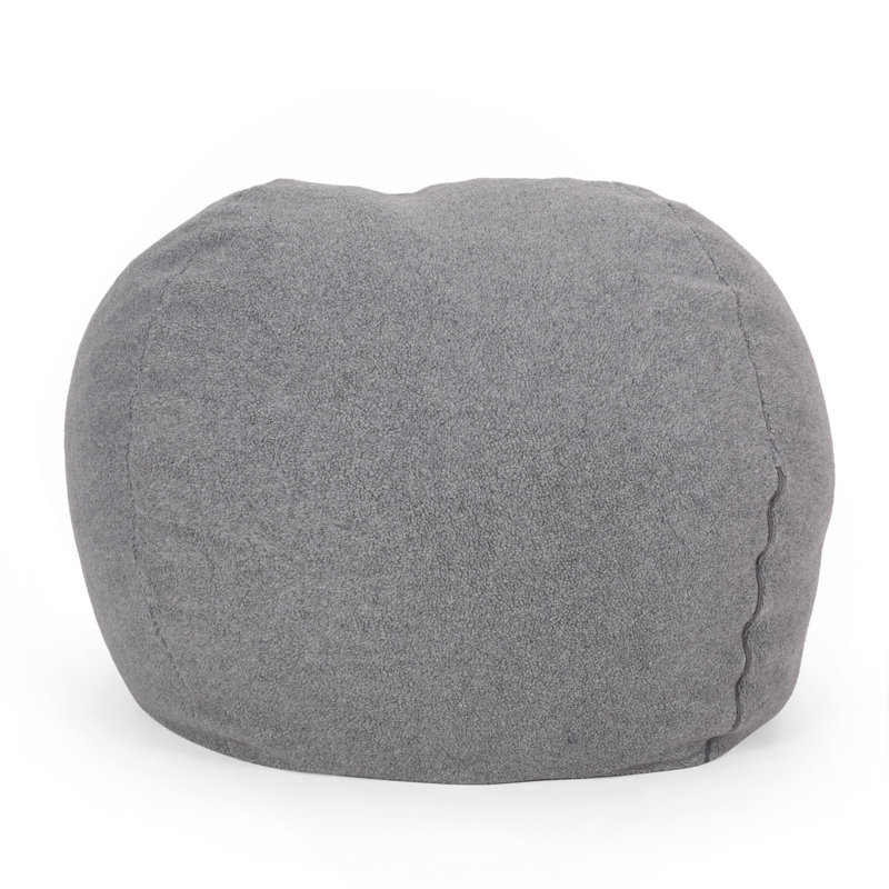 Fauteuil à billes rond 3 pi Kavel, gris, Tissu gris