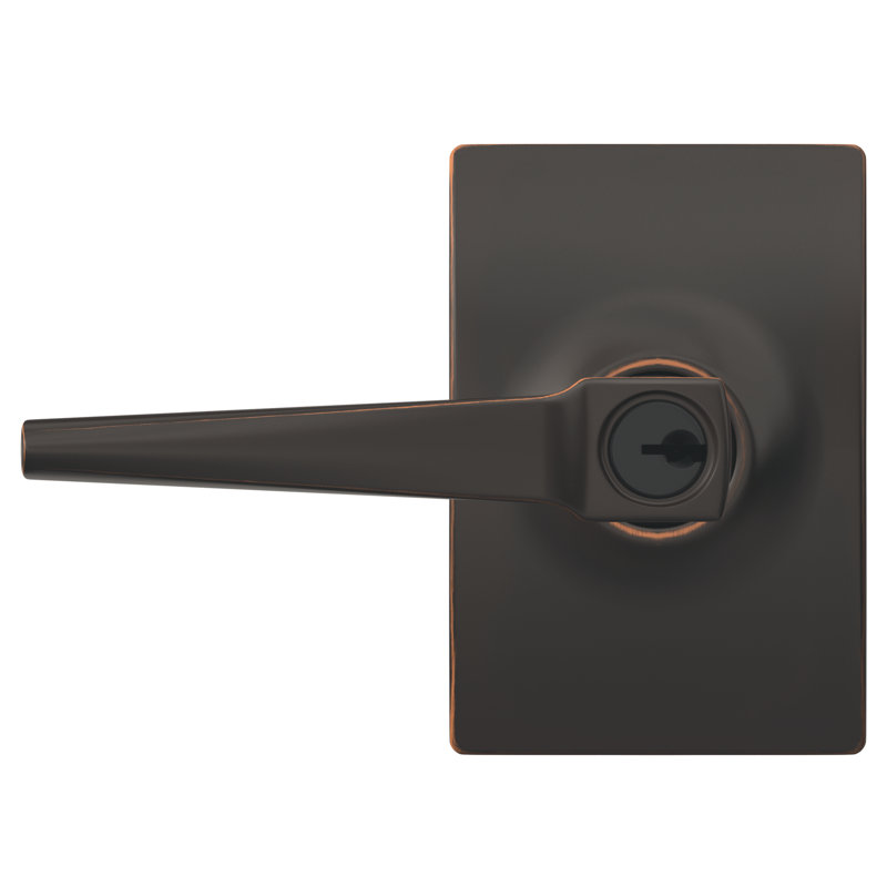 Eller Keyed Entry Lever with Century Trim, Yes, Keyed Alike, Aged Bronze