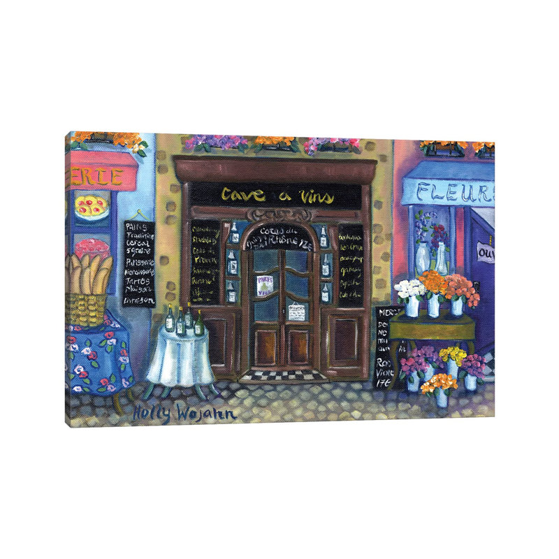 "Wine Cave" par Holly Wojahn - reproduction d'art sur toile tendue, H 26 po x l 40 po x 1,5 po