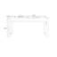 Bureau rectangulaire en bois massif avec 3 tiroirs-109469992-109469993