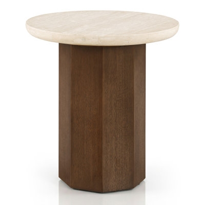 Souliere Bullnose Profile Edge Pedestal End Table
