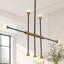 Lustre DEL Neydi 7 lumières noir et or 32,5'' style Sputnik, design unique pour intérieur sec