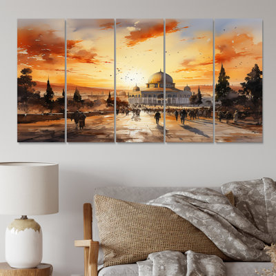 «Dome of Faith II», art de l'Islam, impression sur toile tendue 5 pièces