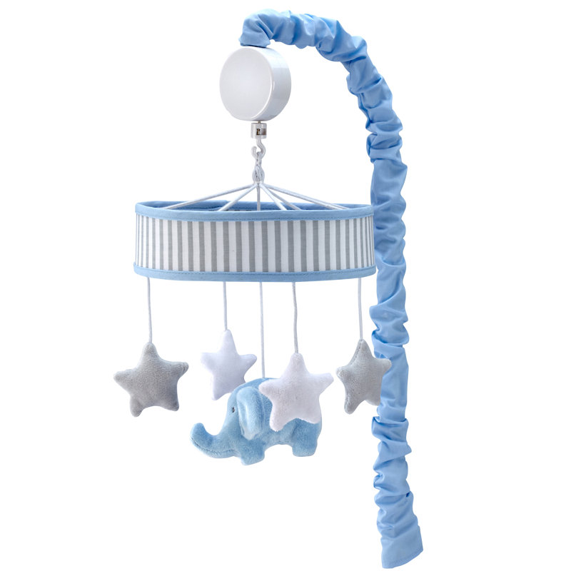 mobile musical Elefant Blau