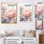 "Pink White Pe pivons Celebration", reproduction d'art sur toile-88544031-88544028